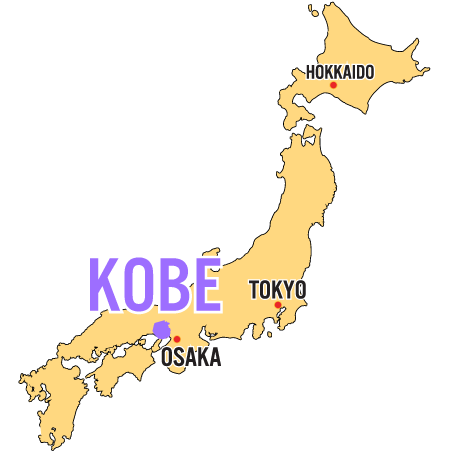 Kobe Nhật Bản bản đồ
