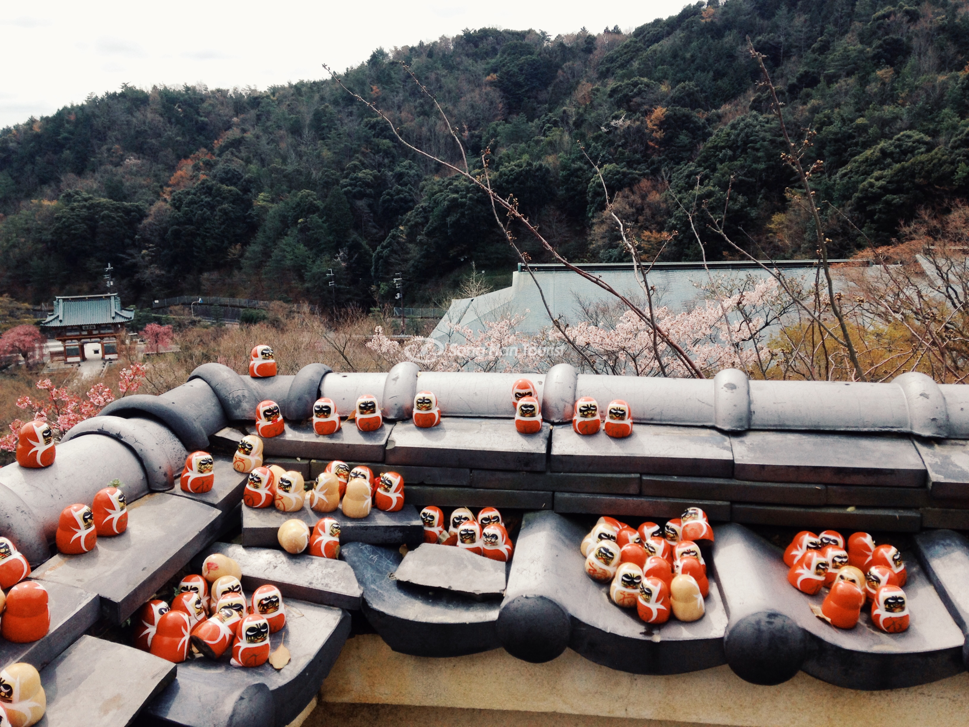 Búp bê Daruma được đặt trên mái nhà (Nguồn Internet)