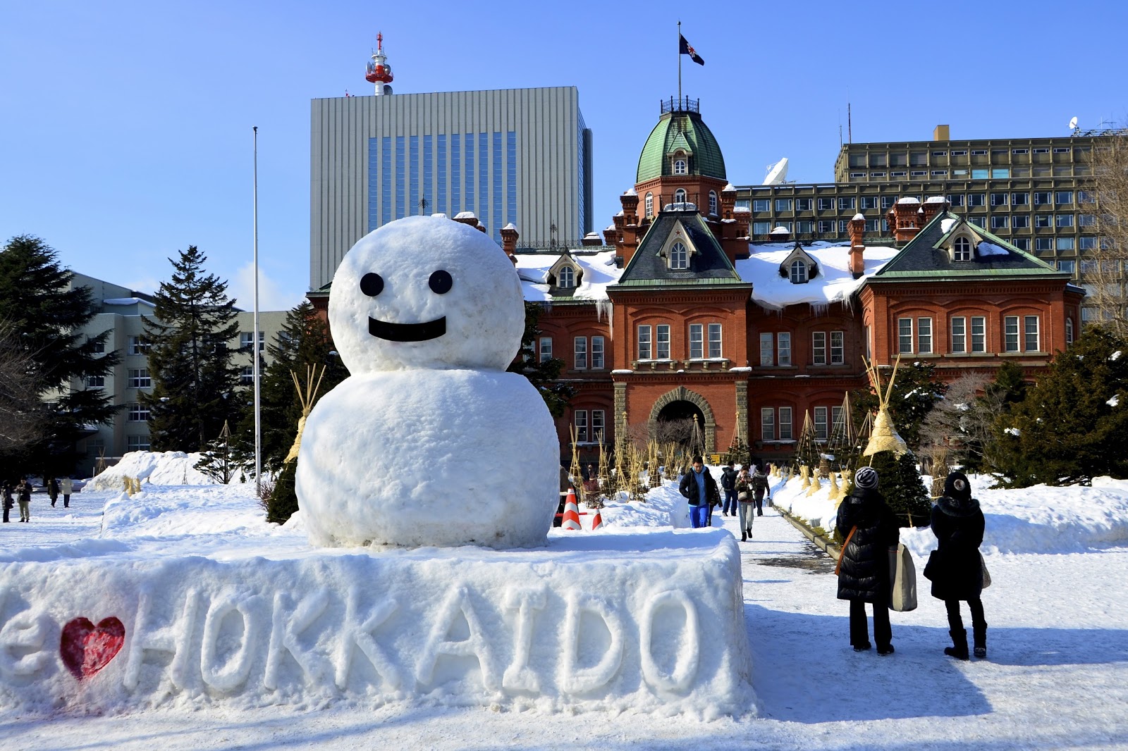 Tuyết trắng tinh khôi trên miền Hokkaido