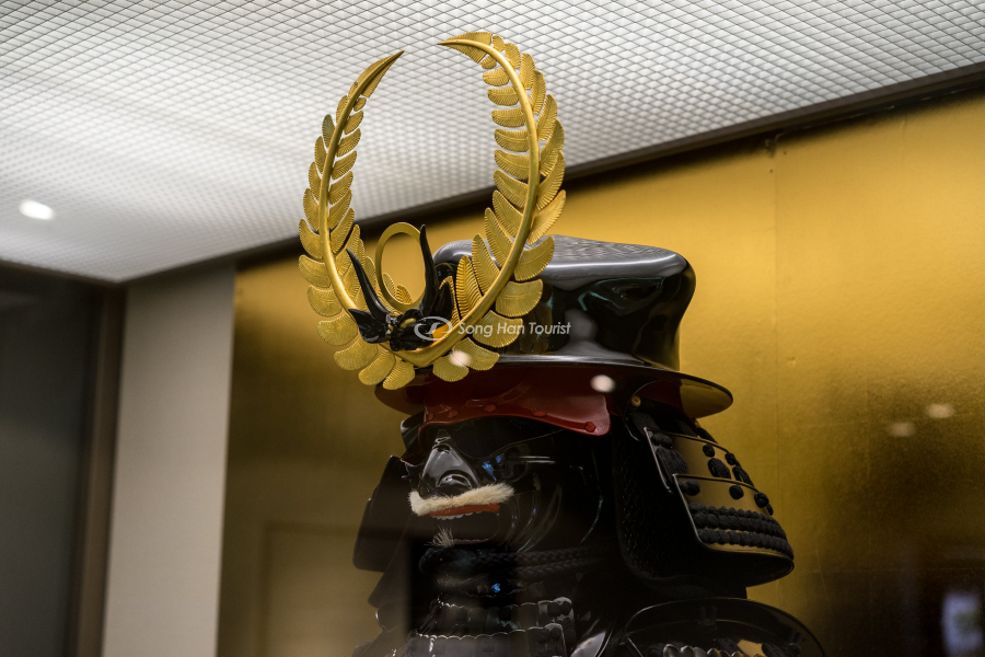 Hình tượng Samurai được trưng bày bên trong bảo tàng 