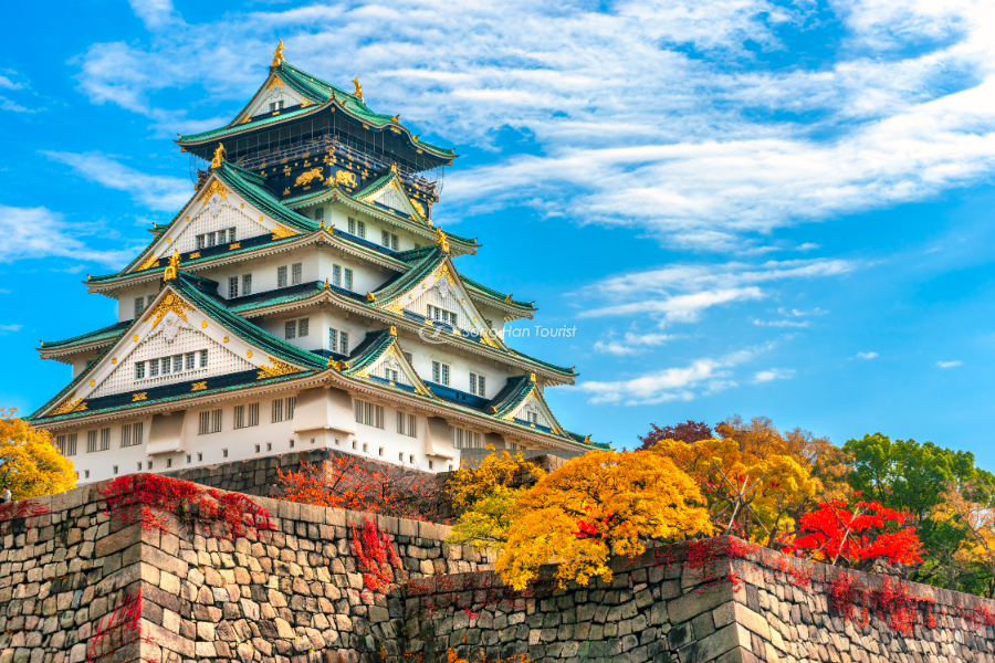 Mùa lá vàng Nhật Bản rực rỡ tại thành Osaka